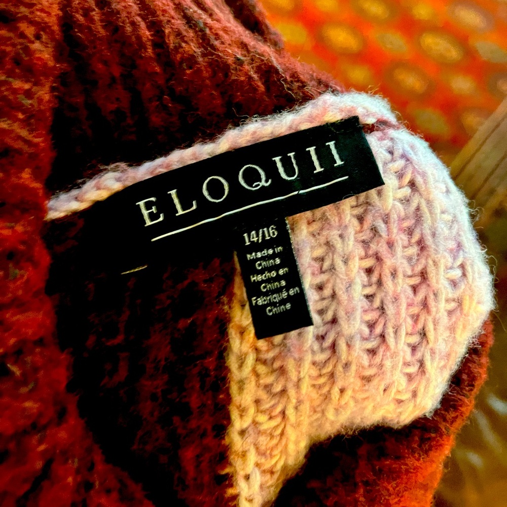 Eloquii Sweater Dress 14/16 color blocking